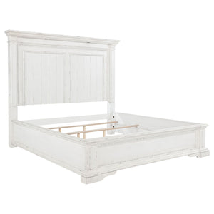 McKinney Queen LED Light Panel Bed Vintage White