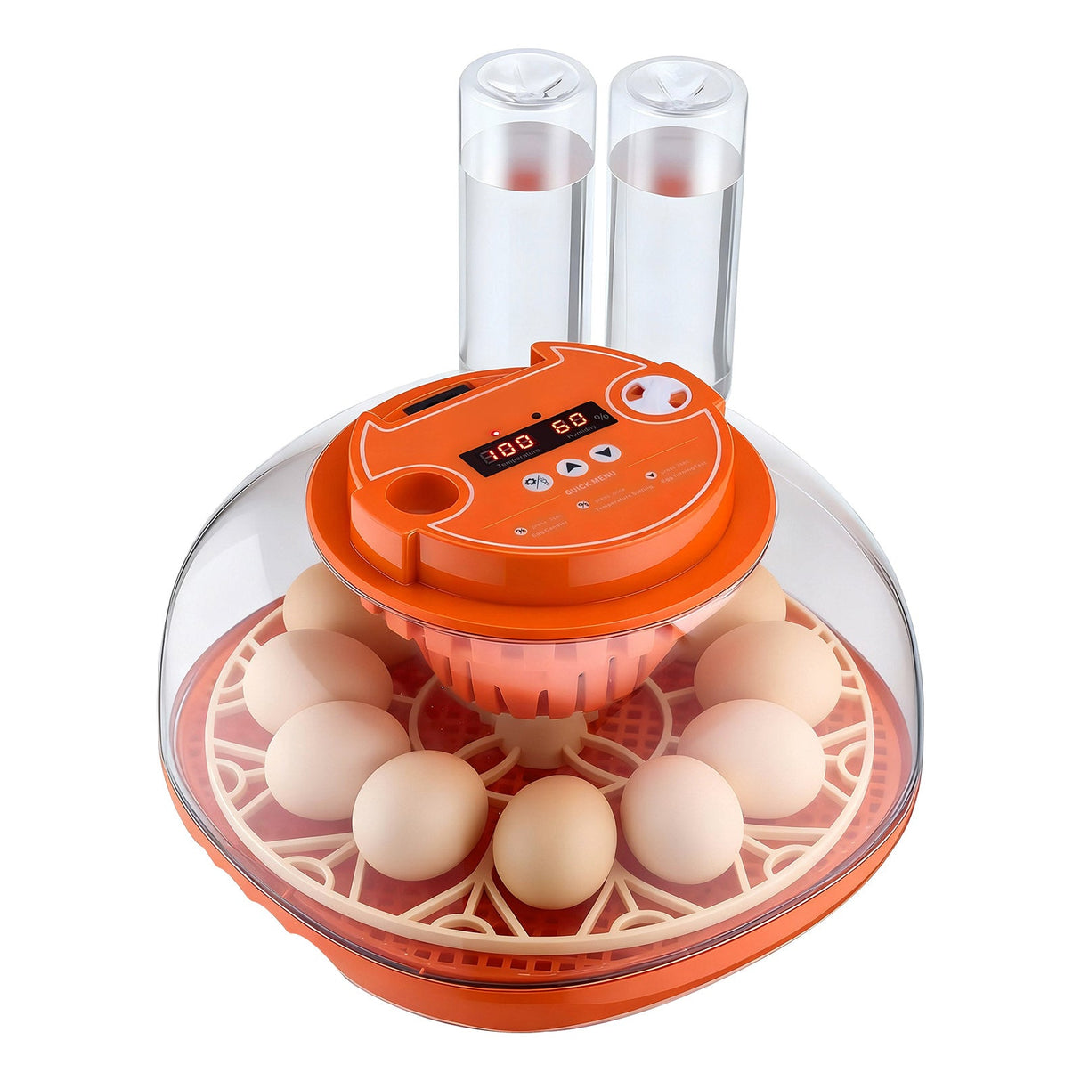 12 Egg Incubator with Automatic Egg Turner and LED Candler