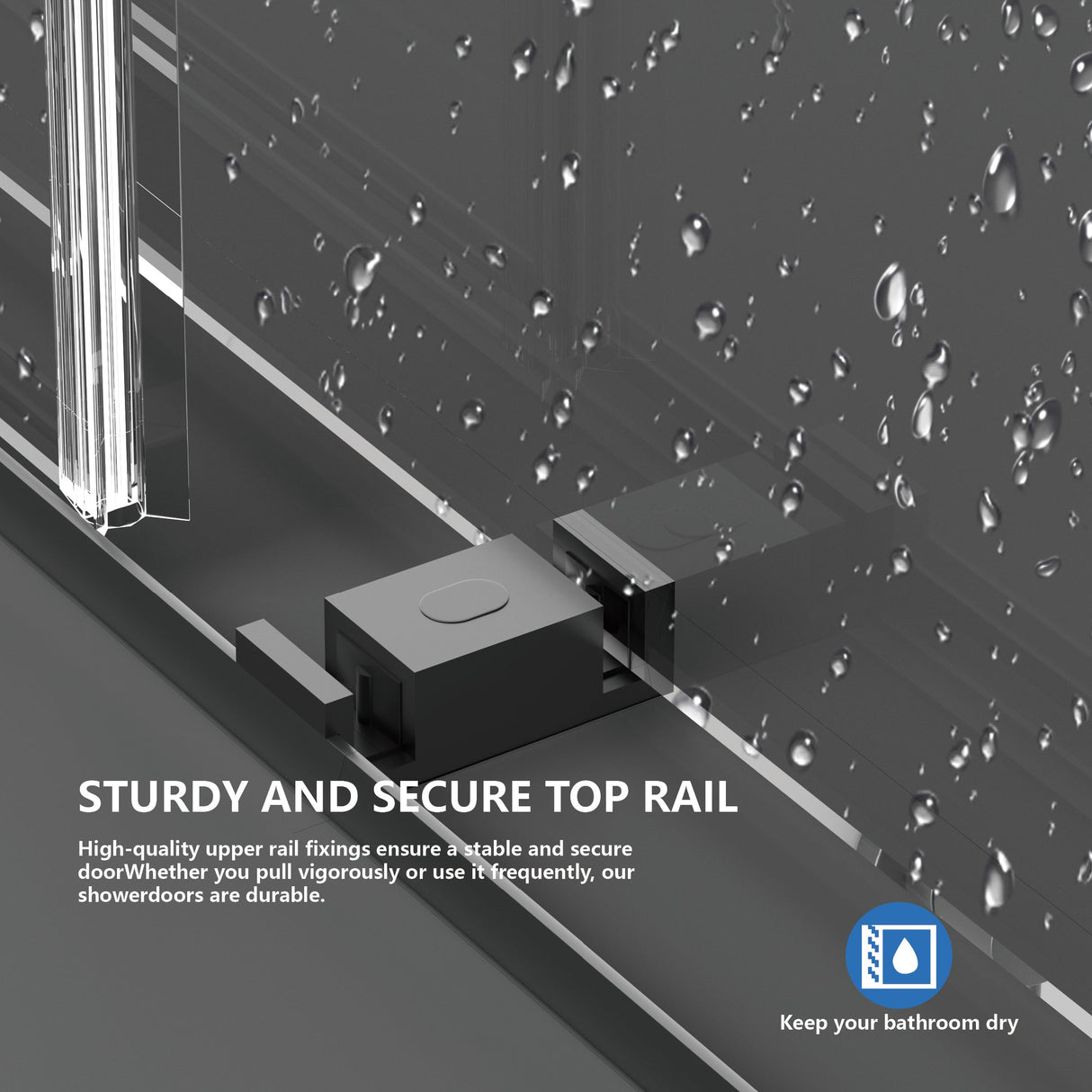 Frameless Shower Door - Double Sliding Design