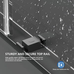 Frameless Shower Door - Double Sliding Design