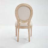 French Country Dining Chairs Set of 2 with Upholstered Round Back