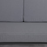 Set of 3 Outdoor Loveseat Cushion Set 48 x 24 Inch - Gray
