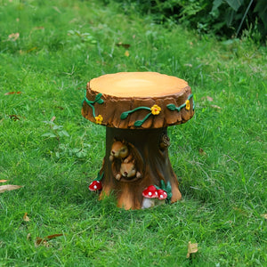 12.6" Resin Squirrel Garden Chair