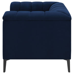 Darci - Accent Armchair With Seating And Tapered Legs - Blue