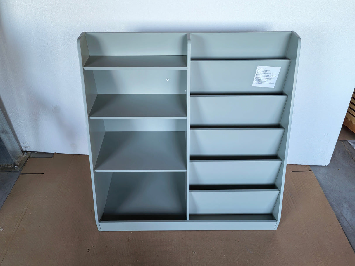 Kids Bookshelf and Toy Storage Organizer in Sage