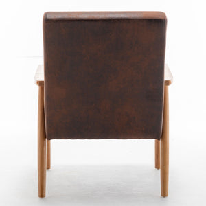 Wide Arm Chair - Brown