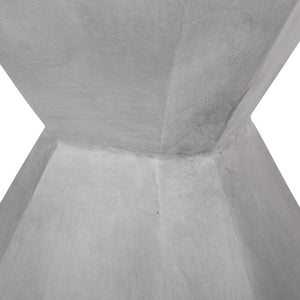 Modern Outdoor Lightweight Concrete Side Table in Natural Color