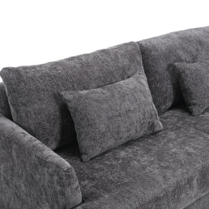 Mid Century Modern Fabric Loveseat Sofa, 2 Seat Upholstered Couch