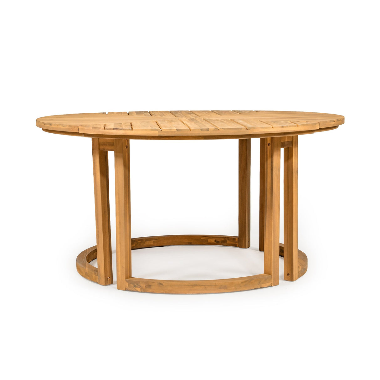 TREXM Patio Dining Table Set for 6 with Umbrella Hole
