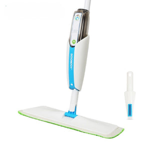Superfine Fiber Washable Mat Spray Mop With 300Ml Reusable Bottle For Various Floors - Blue