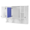 Modern Wall Mounted Medicine Cabinet with Open Shelves - White or Black