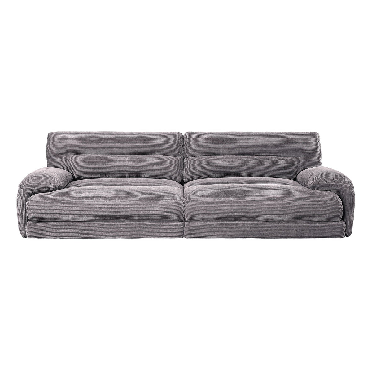 Cadenza - Corduroy 2 Piece Living Room Set - Gray