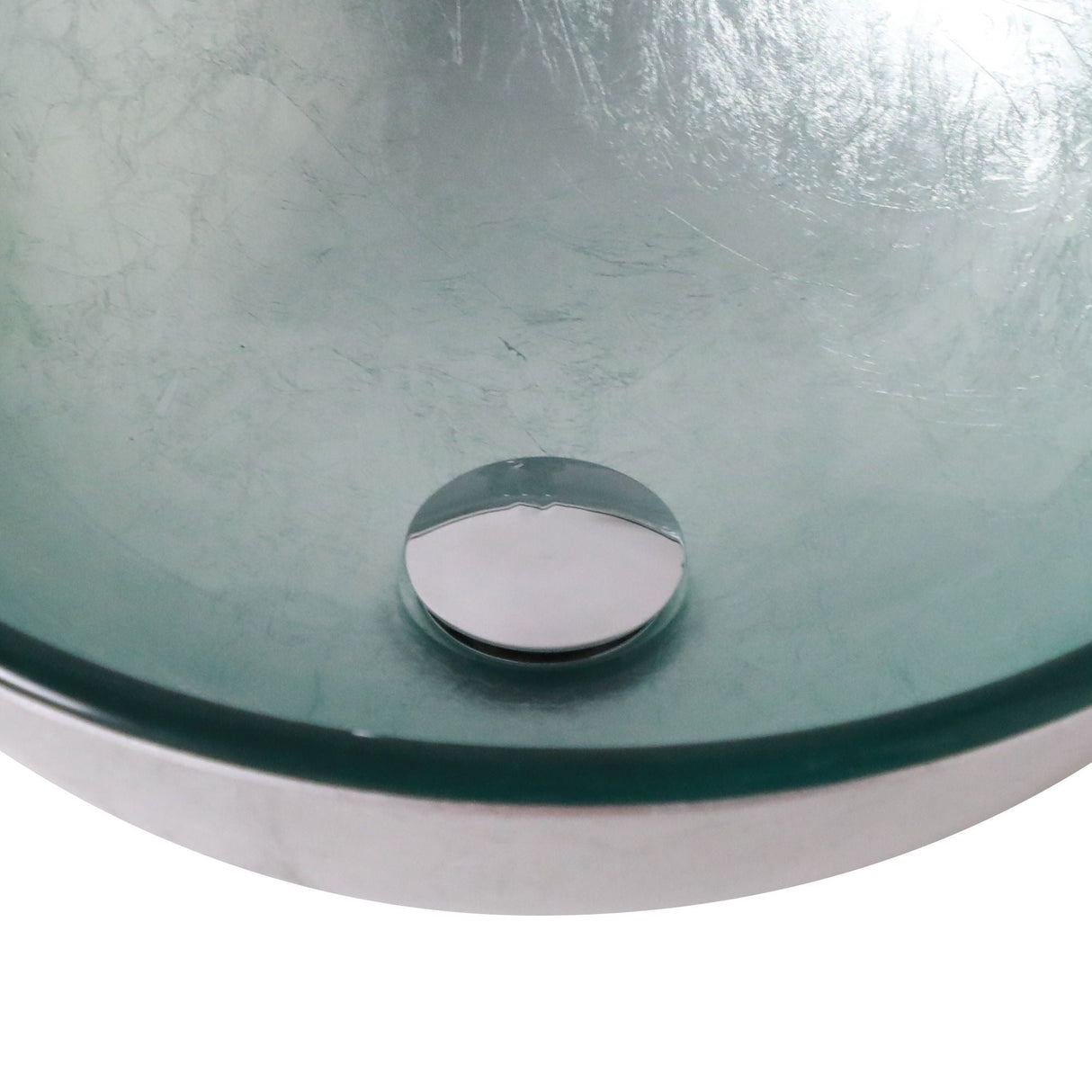 Artistic Tempered Glass Vessel Sink With Pop Up Drain