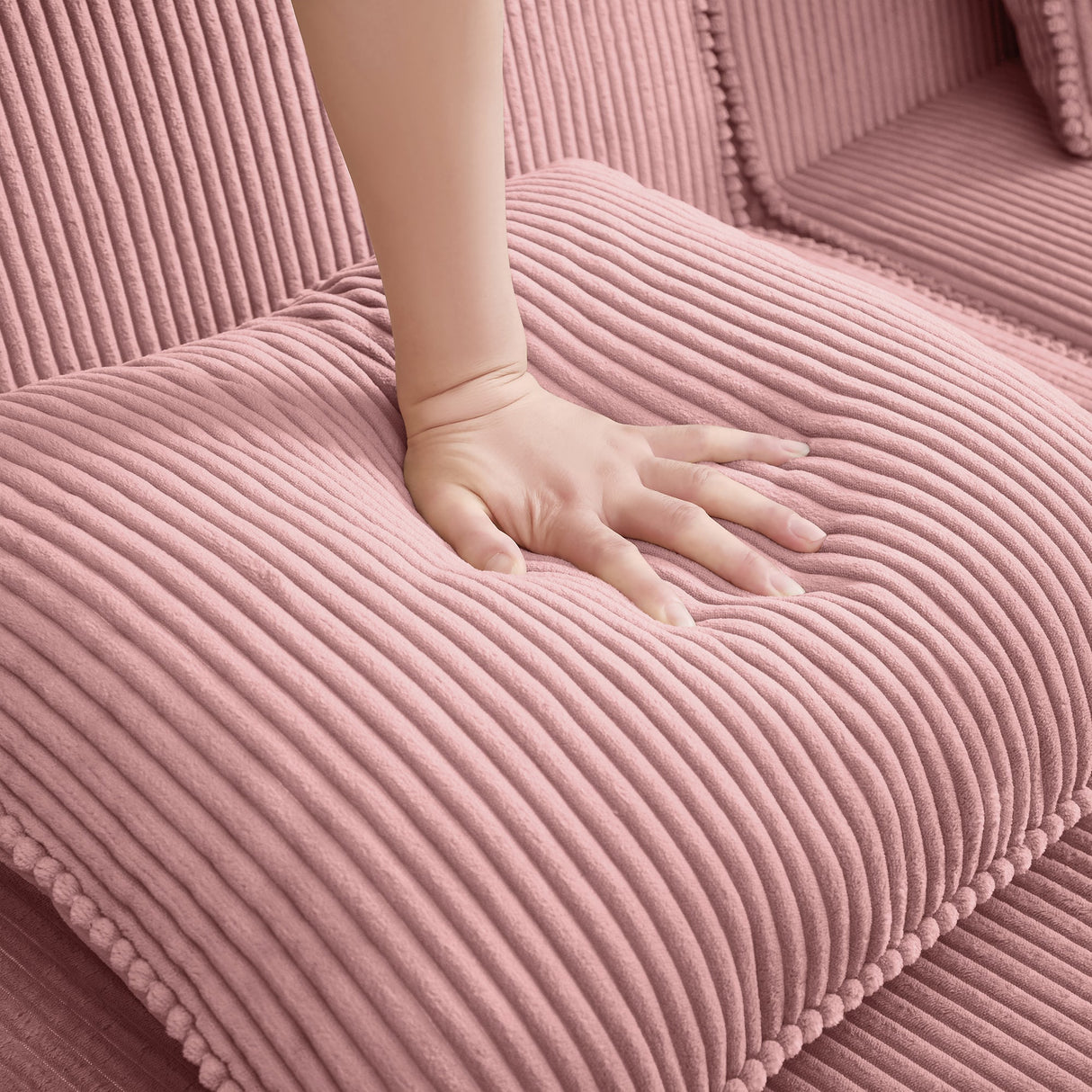 Armless Sofa With Pillow - Pink