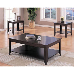 Ornette - 3 Piece Occasional Set With Square Design - Cappuccino