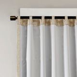 Jacquard lined total blackout rod pocket/back tab curtain panel (only 1 pc panel)