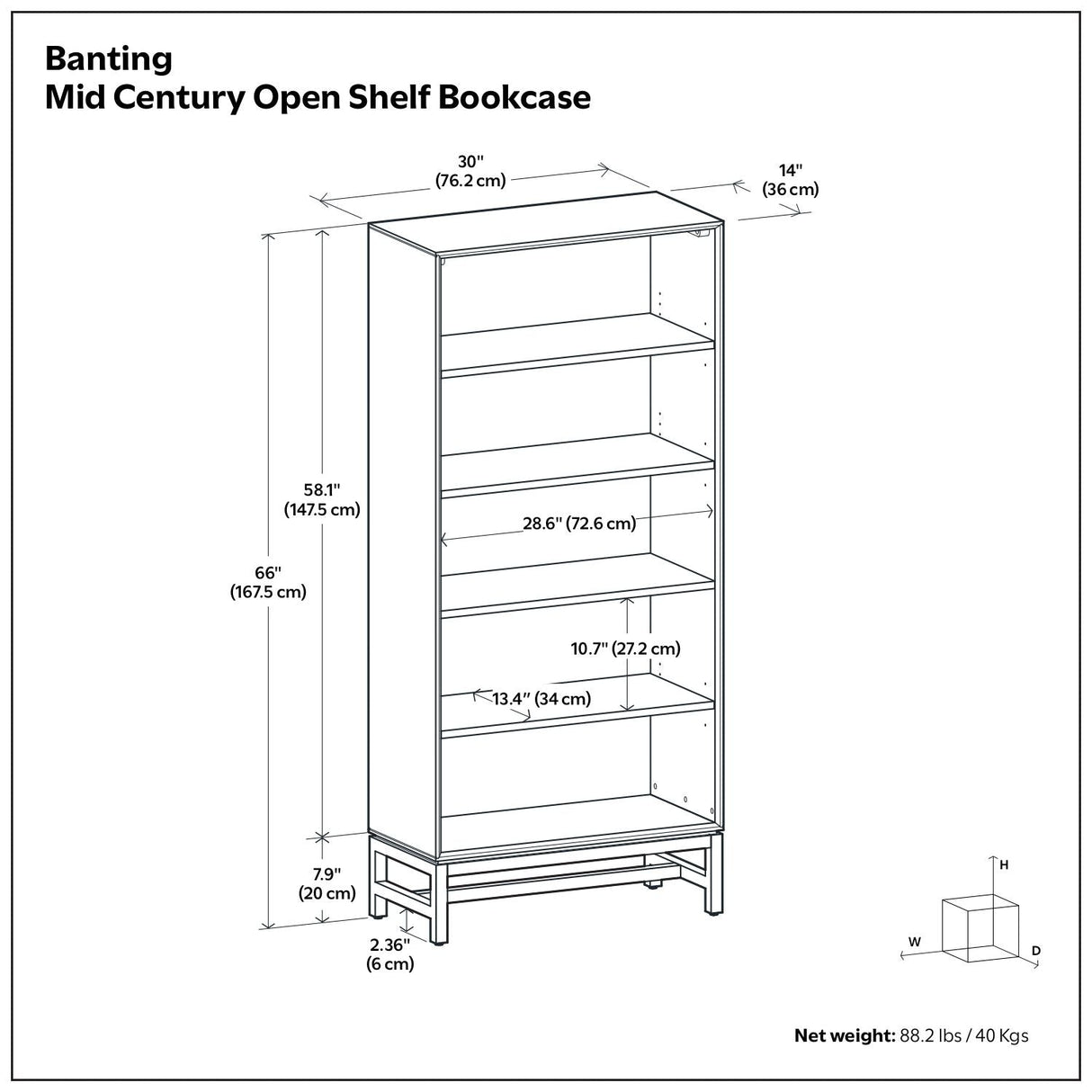 Banting - Mid Century Bookcase, Handcrafted