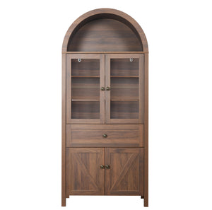 Dome Walnut Cabinet with Large Storage Space