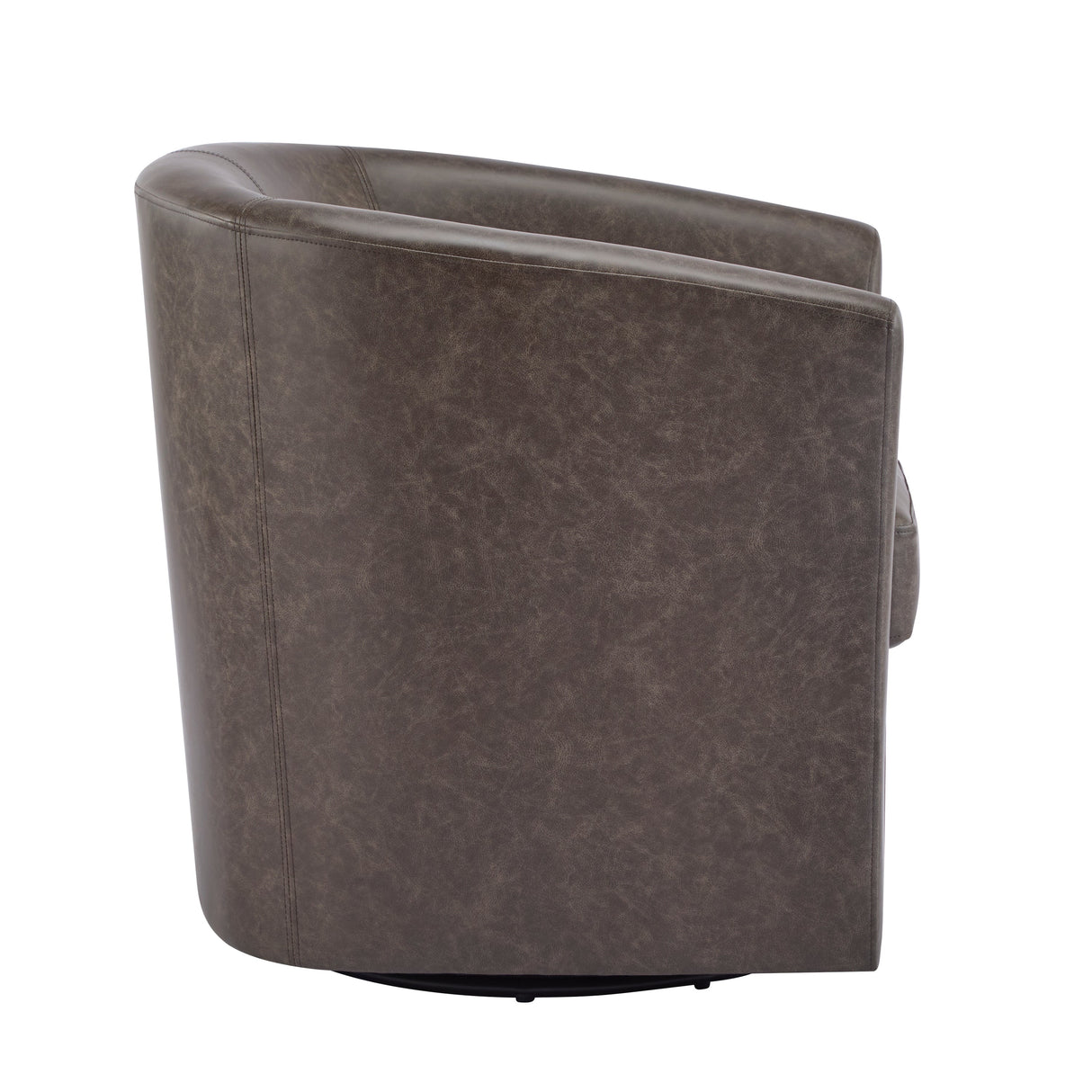 Wilmore Faux Leather Swivel Barrel Chair