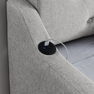 Size Upholstered Daybed With Trundle And USB Charging Armrest
