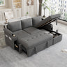 83.5" L-Shaped Sofa Couch Convertible Sofa Bed