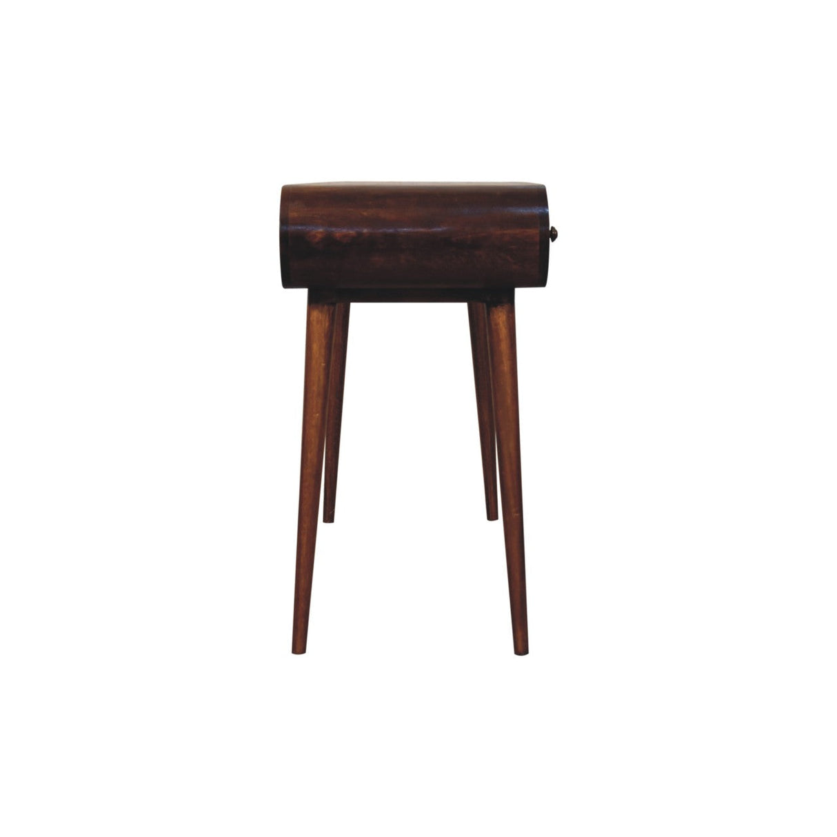 Solid Wood London Arch Writing Desk, 2-Drawers, Chestnut