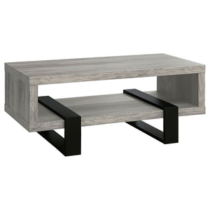 Dinard Engineered Wood Cocktail Coffee Table Grey Driftwood