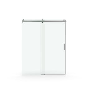 Frameless Soft-Closing Shower Door, 1/4" Tempered Glass Single Sliding
