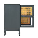 Retro Industrial Grey 4-Door Sideboard