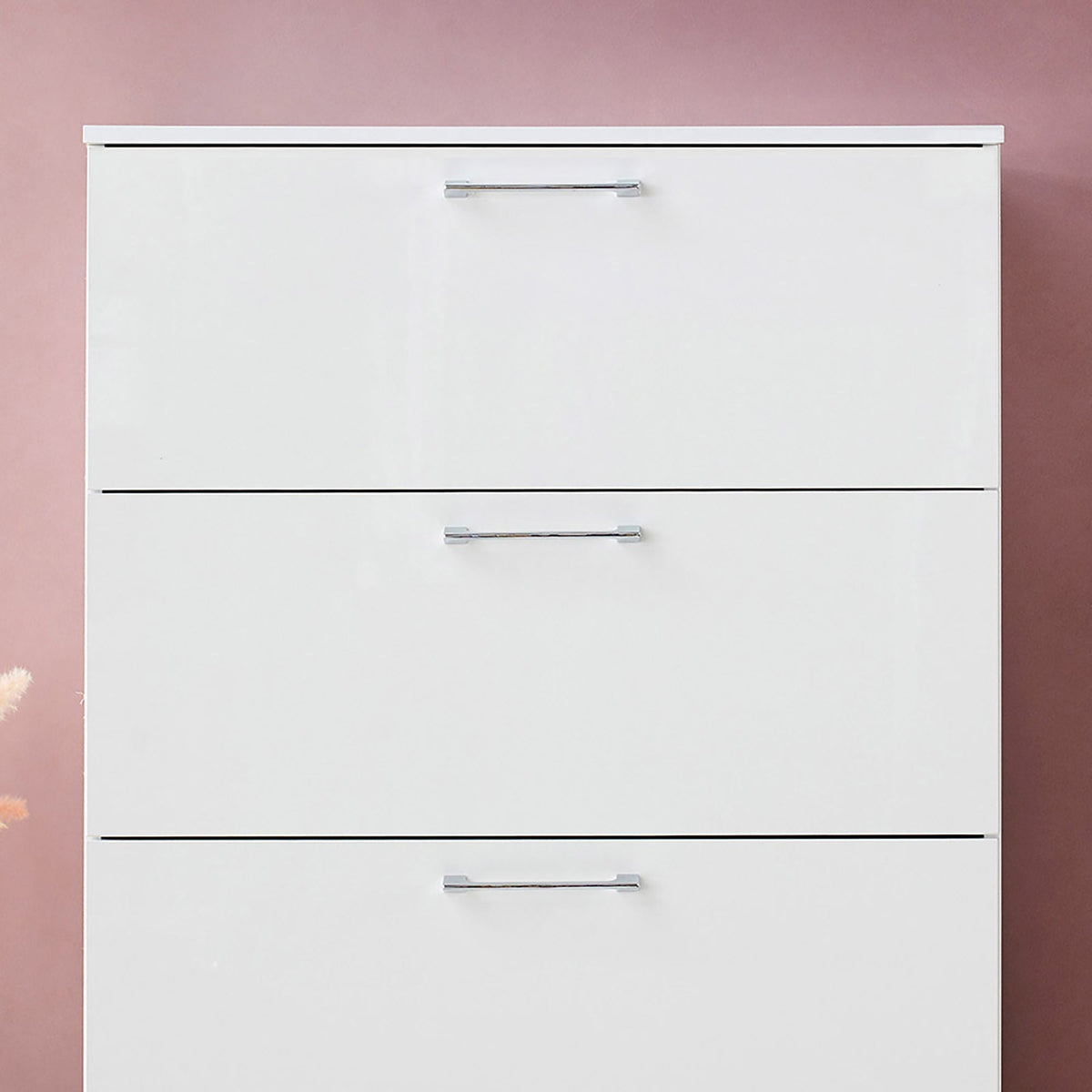 Glossy 4 Drawer Jumbo Chest with Extra Deep Storage - Dark Gray or White