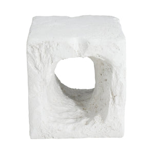 Lyra Outdoor Patio Karst Cave Inspired MGO Side Table White
