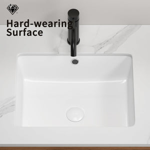 Rectangular Undermount Bathroom Sink