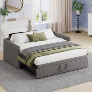 Daybed With Pop Up Trundle, Upholstered Sofa Bed