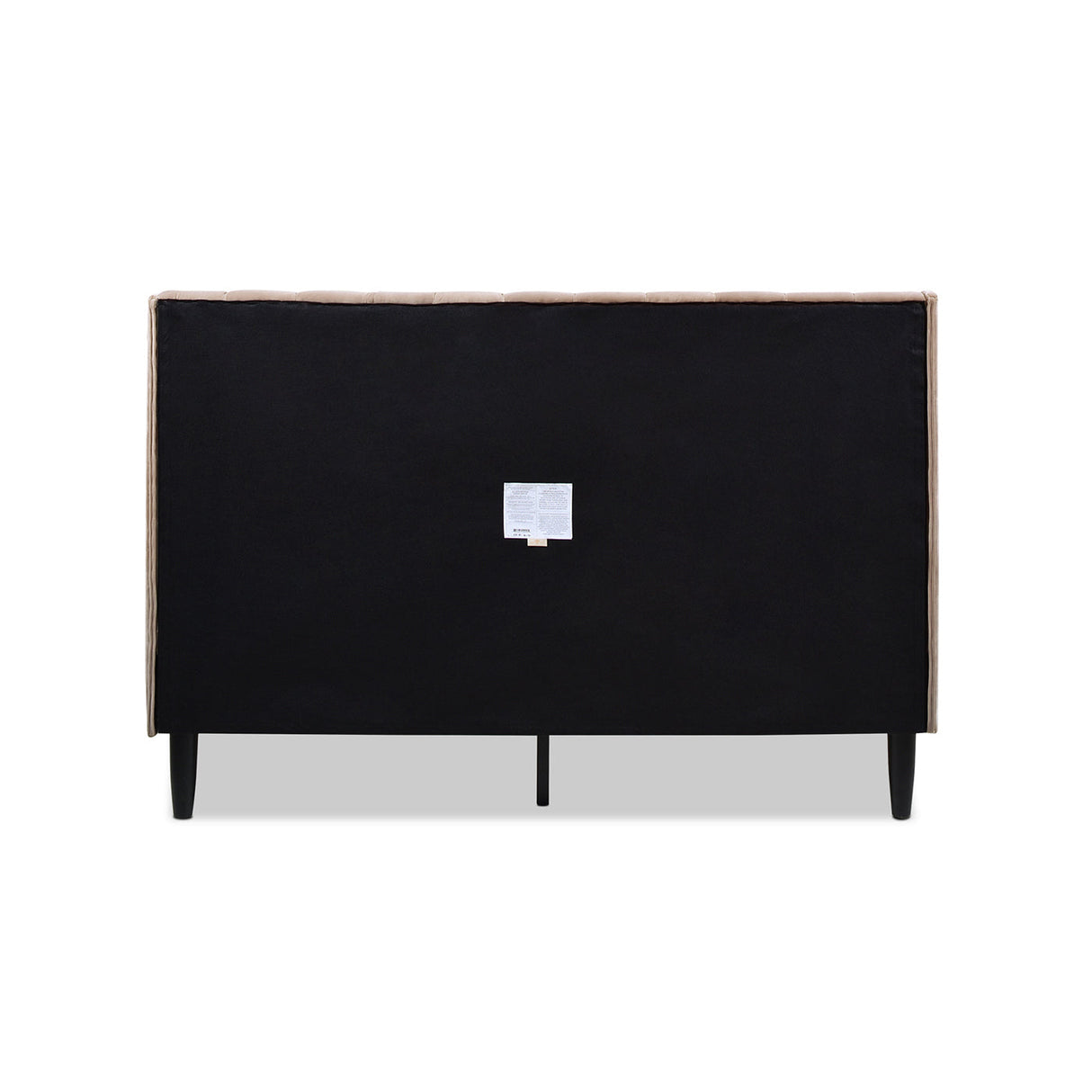 Aspen Vertical Tufted Modern Headboard Platform Bed Set, Queen, Mink Beige Performance Velvet