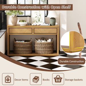 55' Console Table Natural