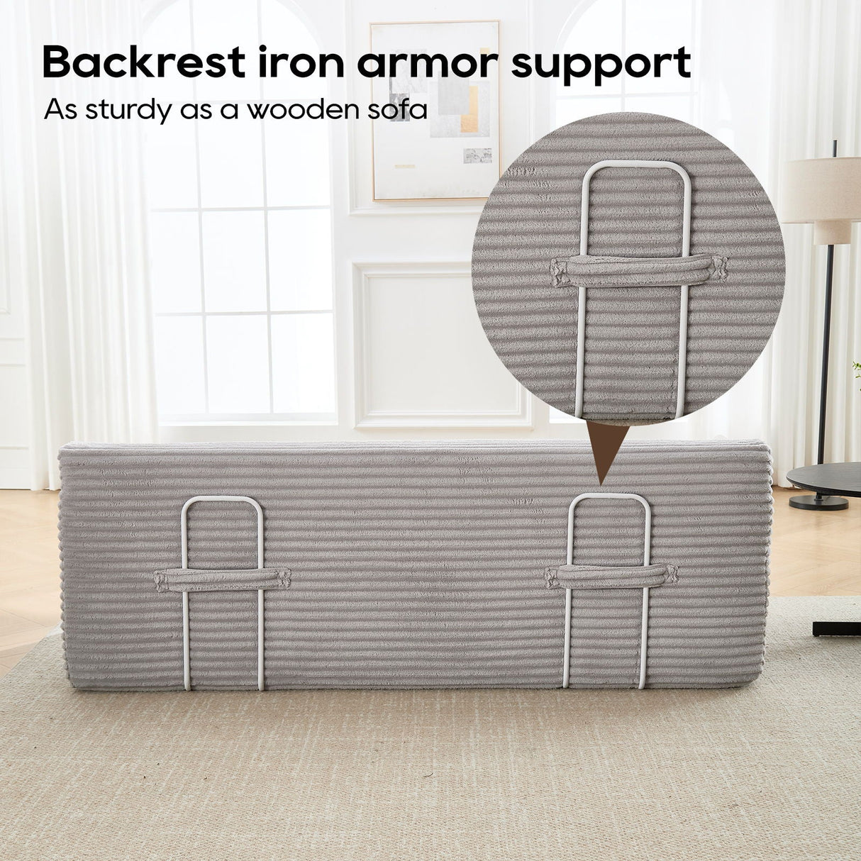 Convertible Loveseat Sofa Bed With Memory Foam & Steel Frame