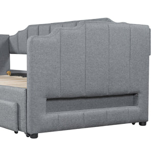 Extendable Daybed With LED Light And 2 Storage Drawers
