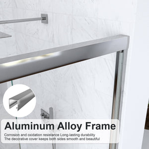 Semi-Frameless Double Sliding Shower Door