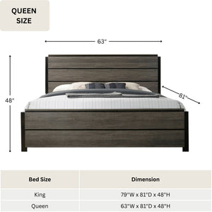 Ioana Contemporary Wood Panel Bed