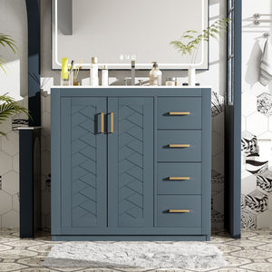 Bathroom Vanity With Sink Combo, Storage Cabinet