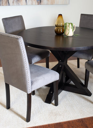 Enbridge 5-piece Dining Set Cross-Buck Dining Table with 4 Stylish Chairs