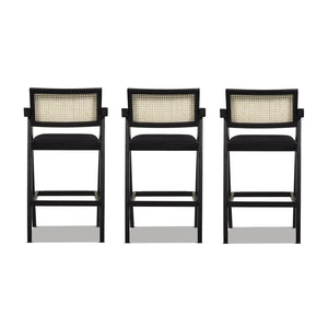 29.5' The Bergenholt Woven Resin Bar Stool Trio Set of 3