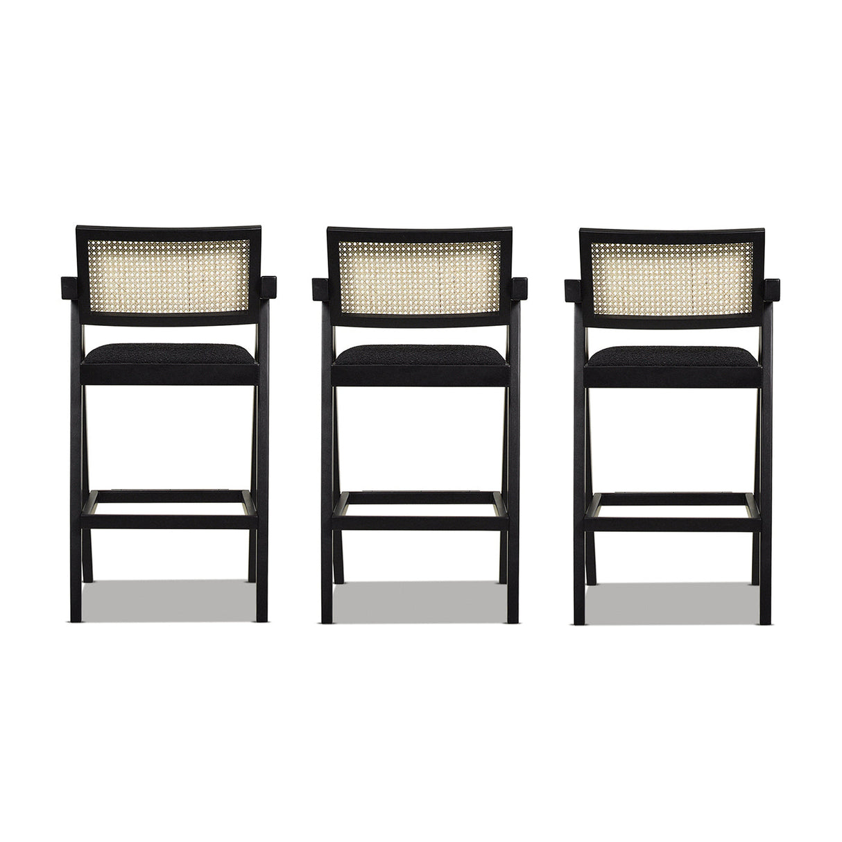 29.5' The Bergenholt Woven Resin Bar Stool Trio Set of 3