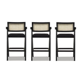 29.5' The Bergenholt Woven Resin Bar Stool Trio Set of 3
