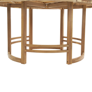 Outdoor Dining Set 5-Piece Patio Table and Chairs Set with Umbrella Hole