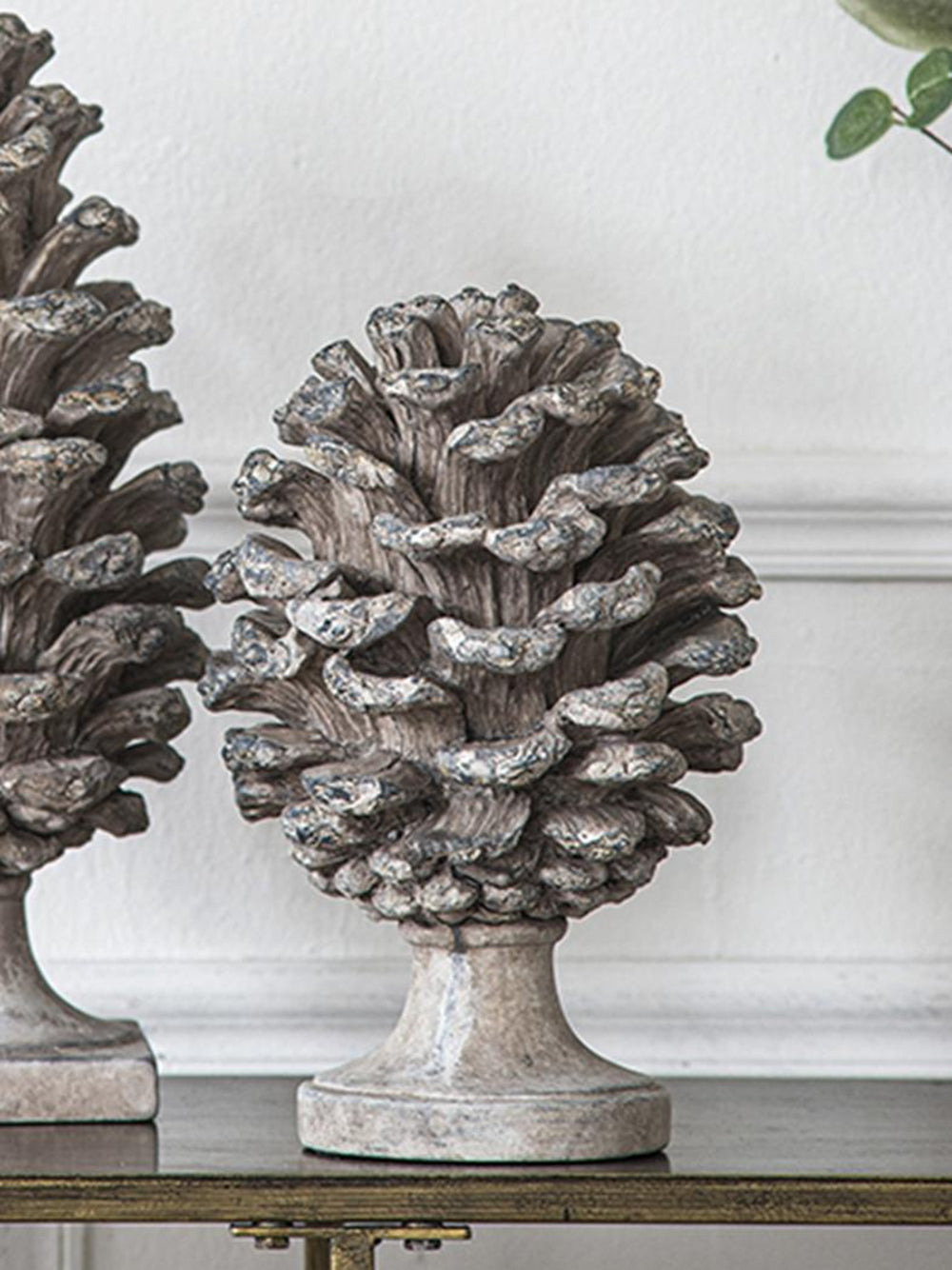 D7x10.5" Table Decor, Pinecone