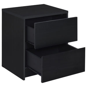 Geary - 2 Drawer Nightstand With LED Lights And USB Charging Ports