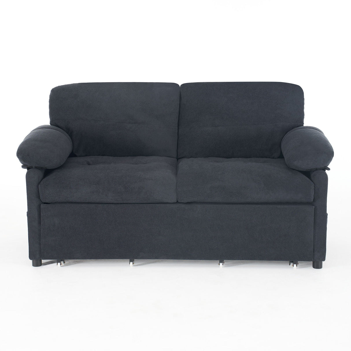 Convertible Pull Out Sofa Bed Queen Size, 3 In 1 With Side Storage