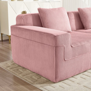 Modular 4 Seat Boneless Sofa, Cloud Sectional Couch