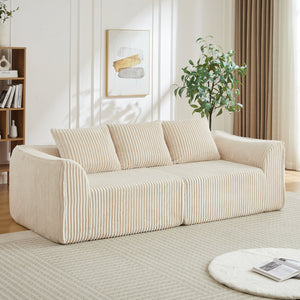 Minimalist 3-Seater Corduroy Sofa